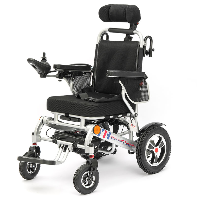 electric wheelchair with adjustable recline backrest portable (2)