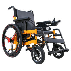 lpower wheel chair for the disabled steel lightweight electric folding wheelchairs (4)