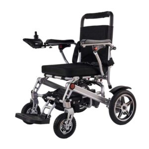 max loading 120kg aluminum lightweight electric folding wheelchair portable and foldble