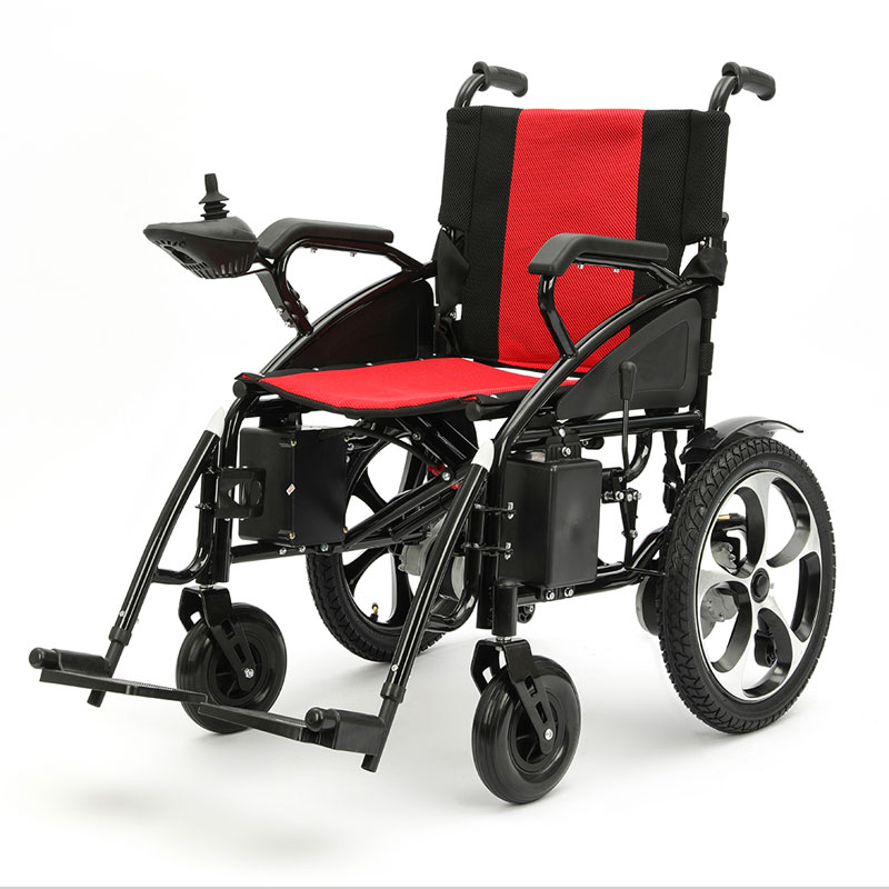 steel power wheelchair electric folding lightweight wheelchair (3)